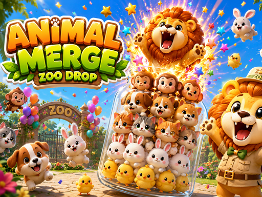 Animal Merge: Zoo Drop game preview